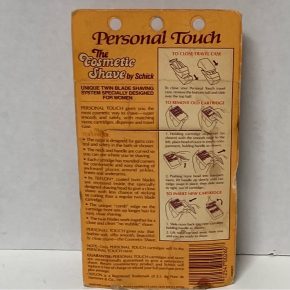 VTG SCHICK Personal Touch Tortoiseshell Shaver Razor Handle Blades  & Case - Picture 4 of 6